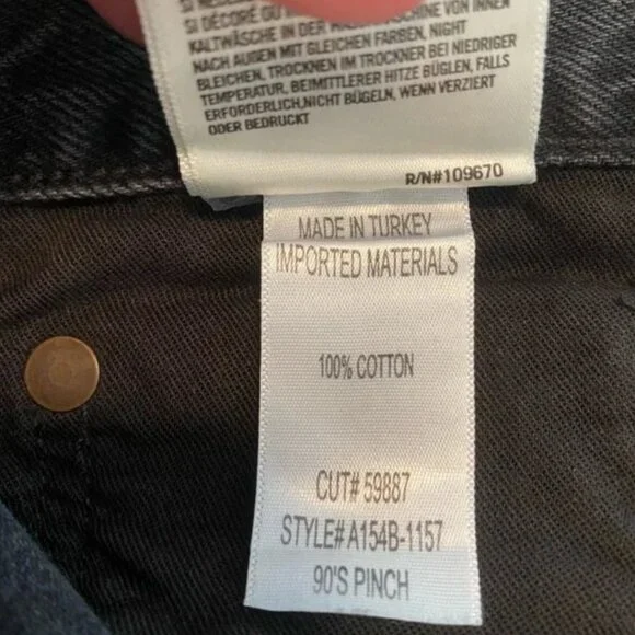 90's Pinch Waist Jeans AGOLDE in Black Distressed - size 29 - Picture 6 of 12